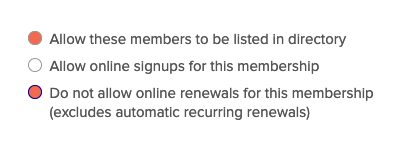 Do not allow online renewals